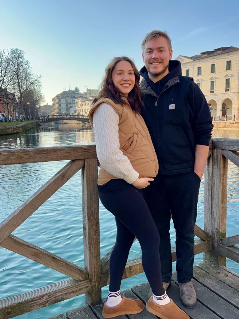 Paul and Rebekah Fox in Feltre, Italy